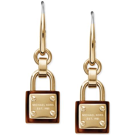 michael kors padlock earrings|michael kors earrings for women.